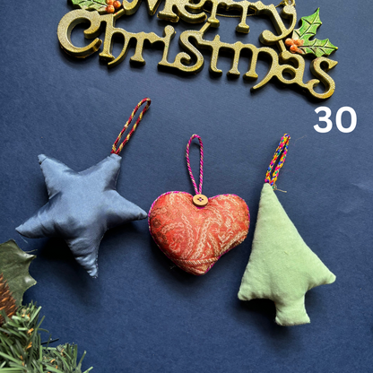 Christmas Ornaments| Small | Handmade Christmas Decorations | Set of 3