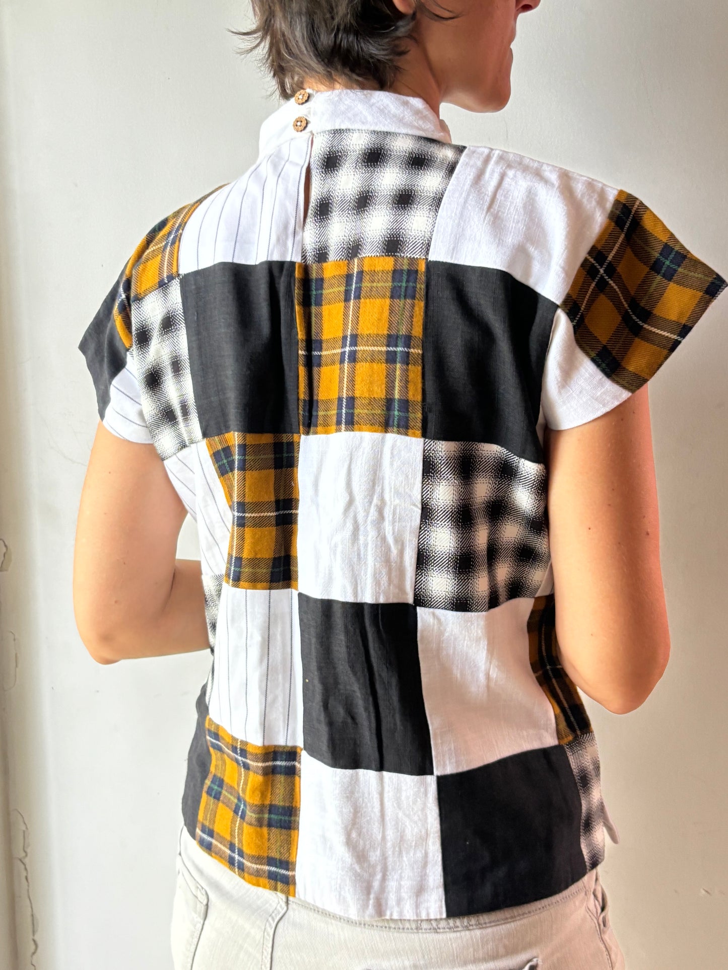 Patchwork Crop Top | Upcycled | One-of-a-kind