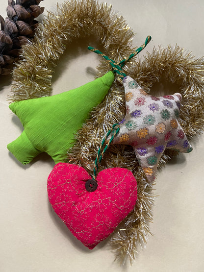 Christmas Ornaments | Medium | Upcycled Christmas Decorations | Set of 3