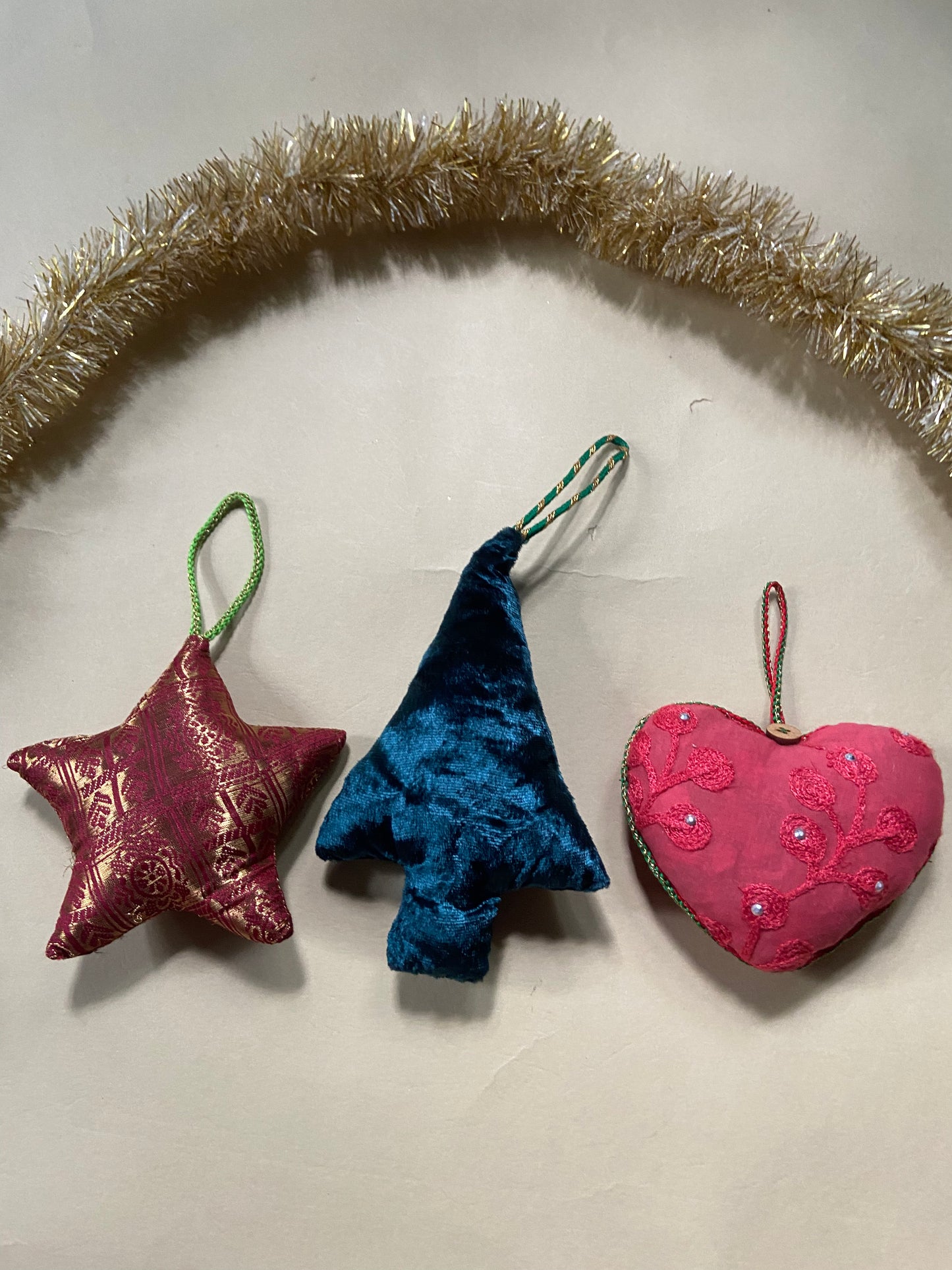 Christmas Ornaments | Medium | Upcycled Christmas Decorations | Set of 3