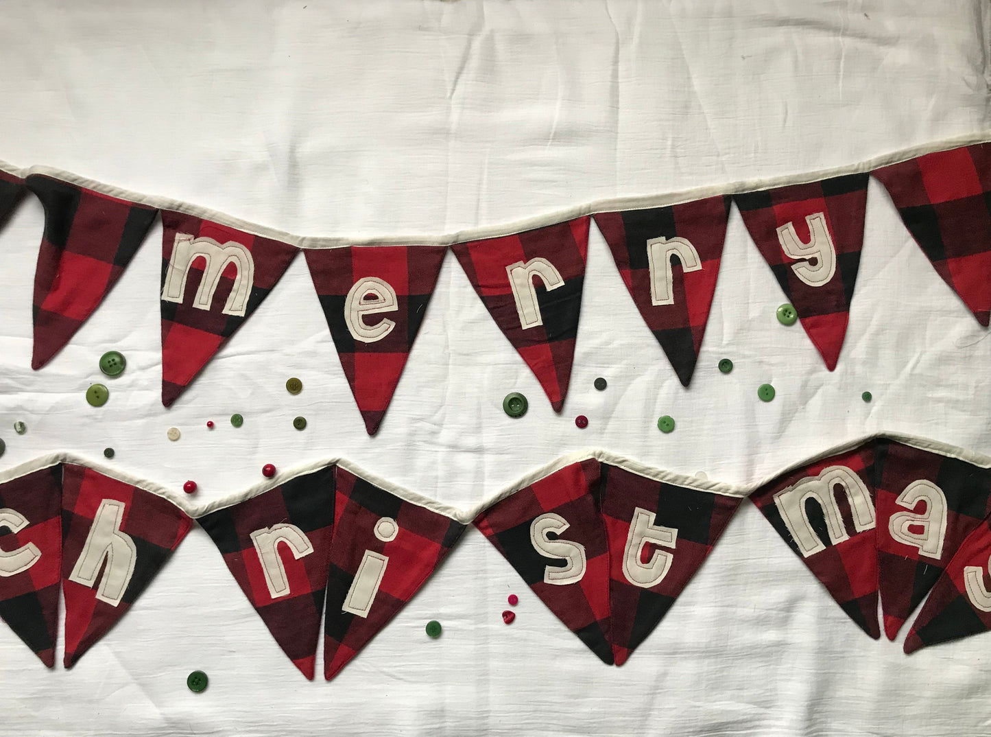 Merry christmas Bunting | Upcycled Christmas Decorations