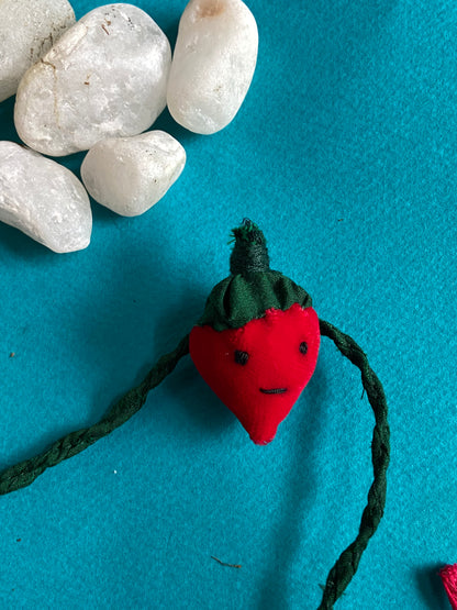 Strawberry | Upcycled Rakhi