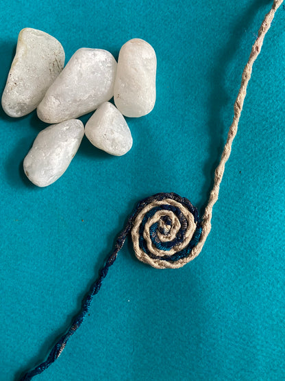 Knot-Rakhi-Upcycled-blue-single