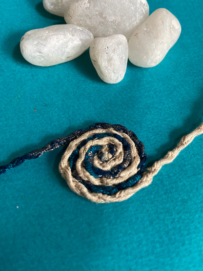 Knot-Rakhi-Upcycled-blue-close-up