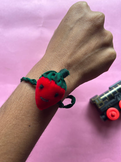 Strawberry | Upcycled Rakhi