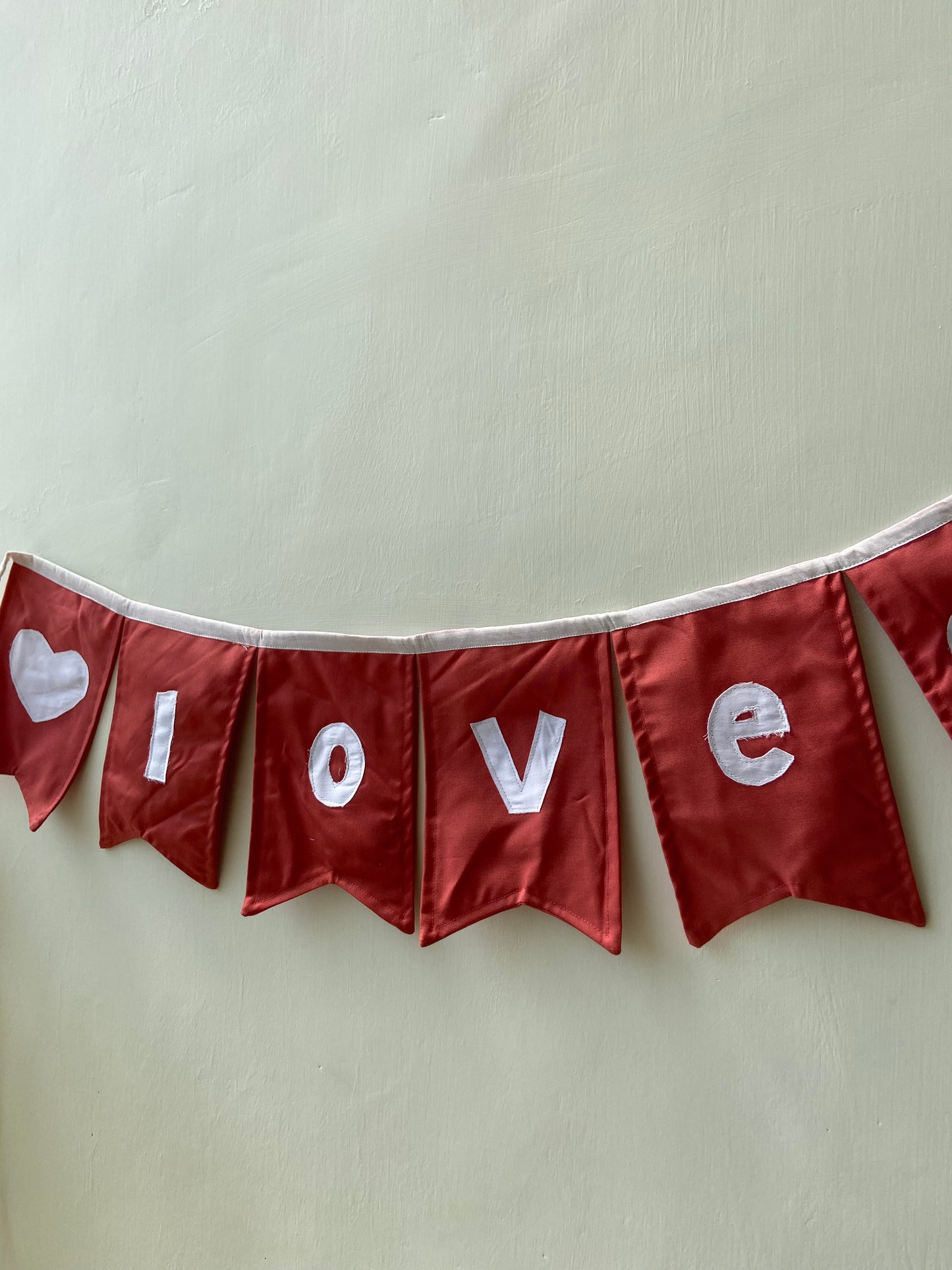 Love: Square Bunting | Reusable and Upcycled