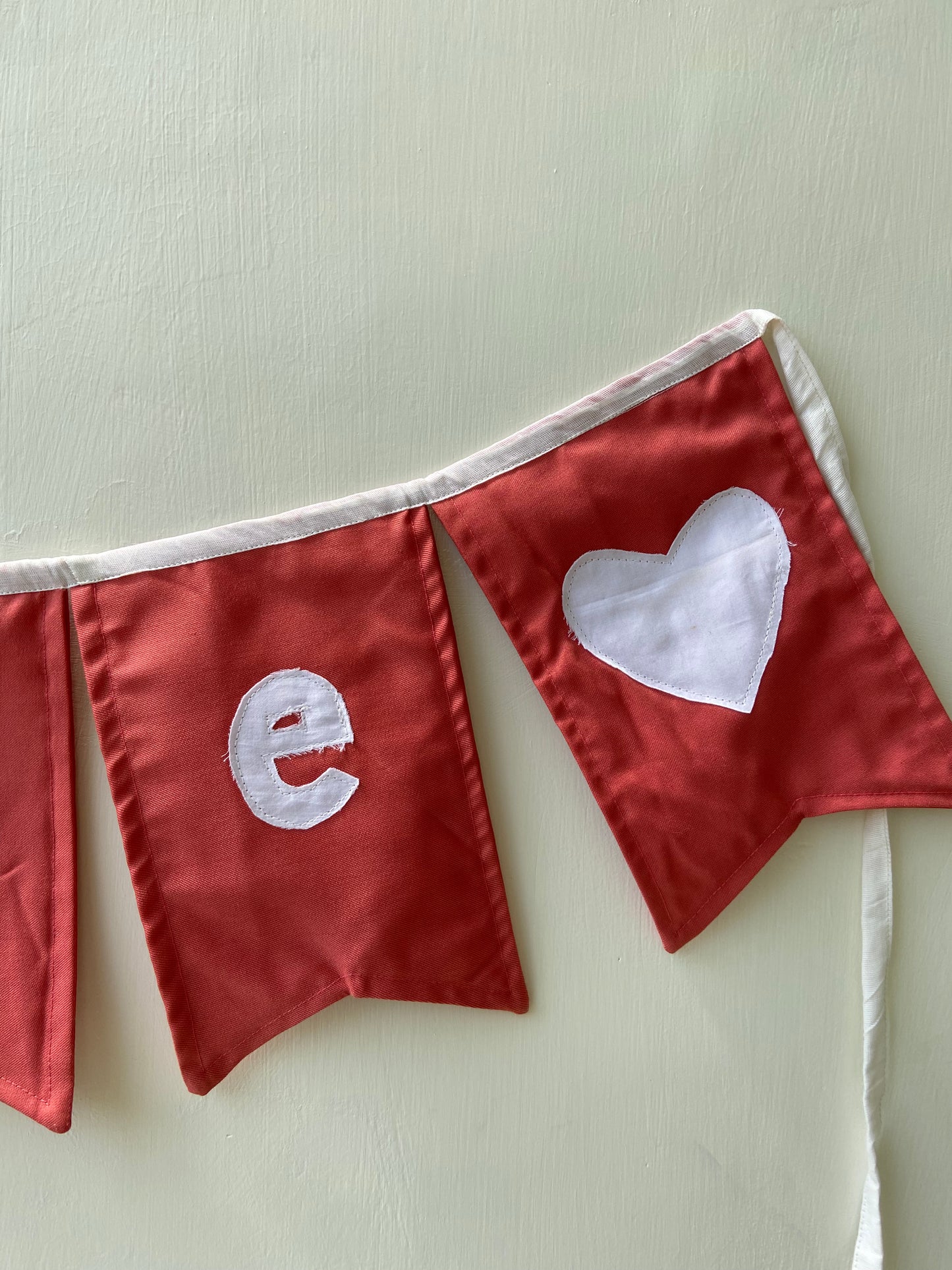 Love: Square Bunting | Reusable and Upcycled