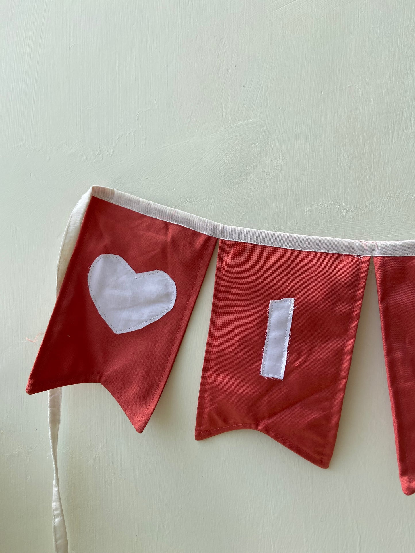 Love: Square Bunting | Reusable and Upcycled