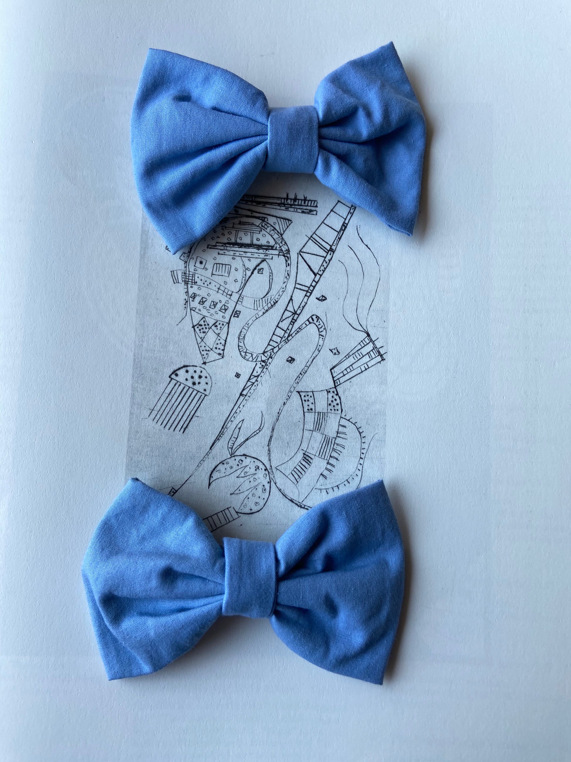 Upcycled-Bow-Clips-sky-blue-set
