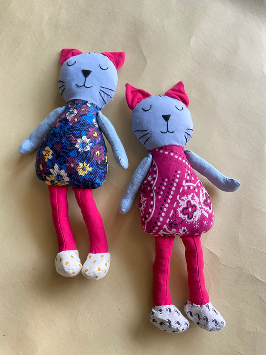 Cat Stuffed Toy | Upcycled and Handmade