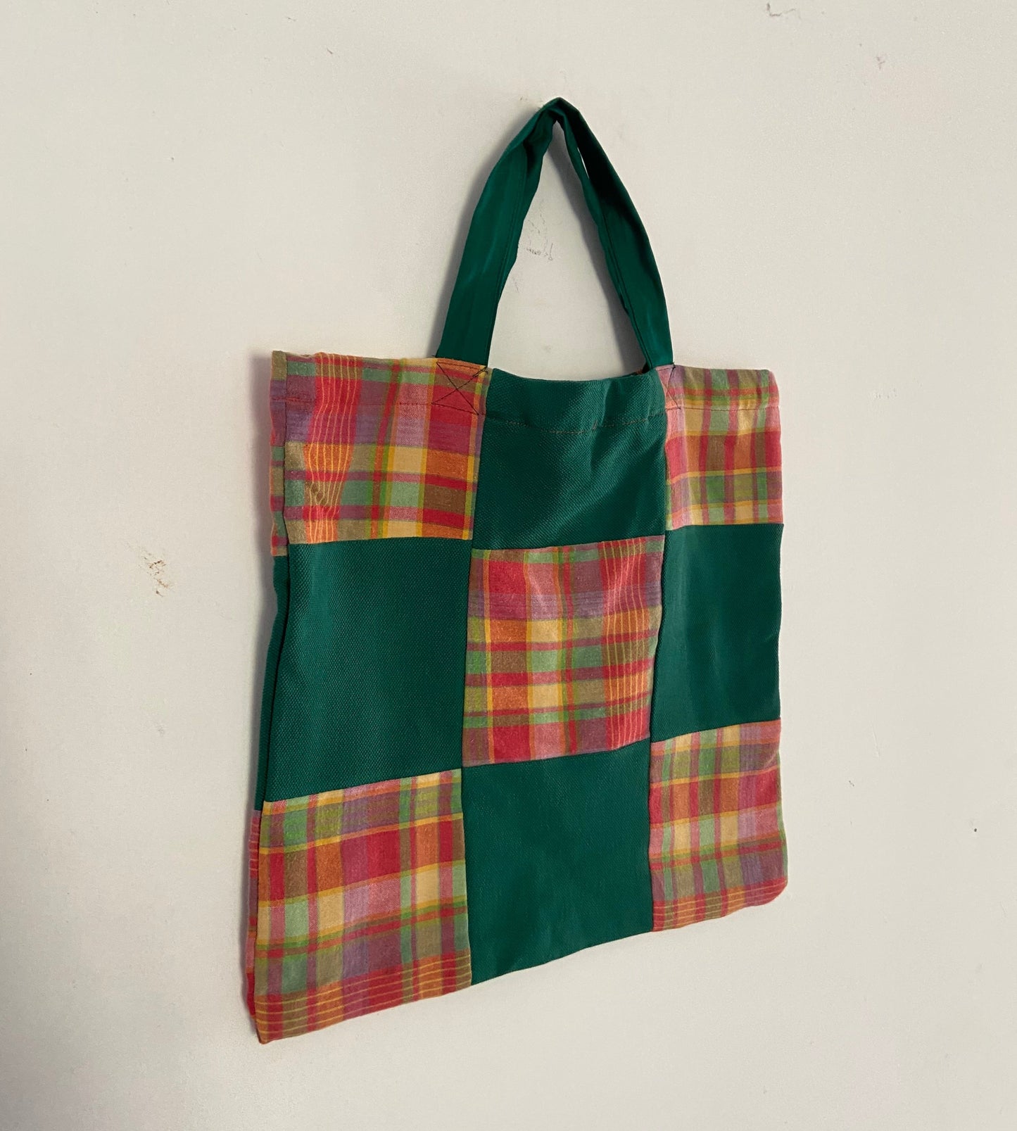 mini-tote-bag-upcycled-and-handmade-green-front-side