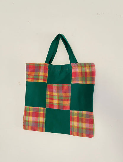 mini-tote-bag-upcycled-and-handmade-green-front