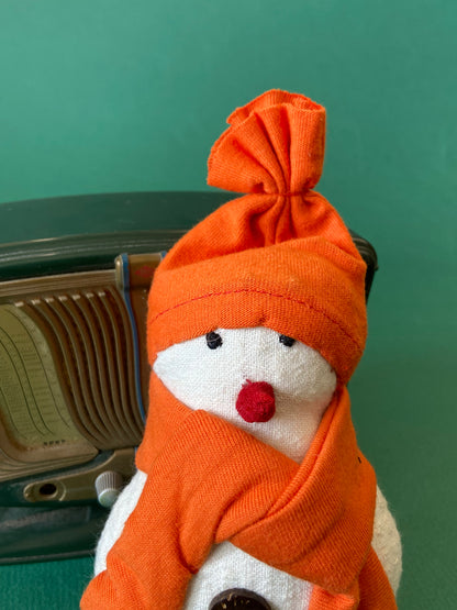 snowman-doll-upcycled-handmade-christmas-decor-orange-close-up