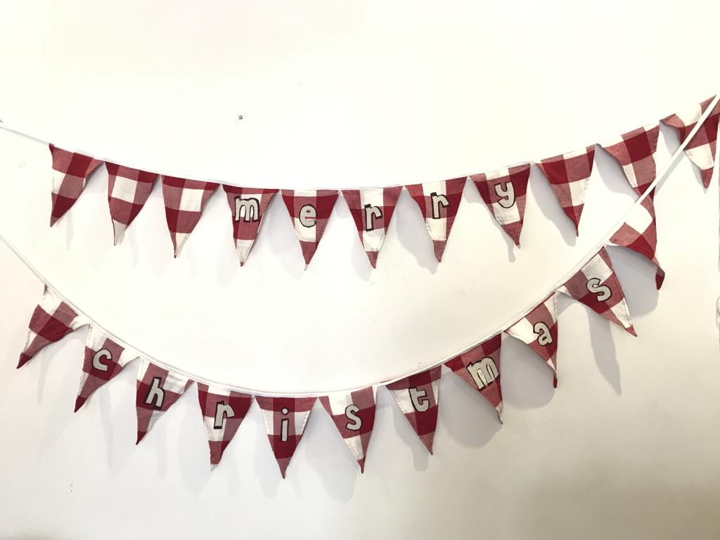 Merry christmas Bunting | Upcycled Christmas Decorations